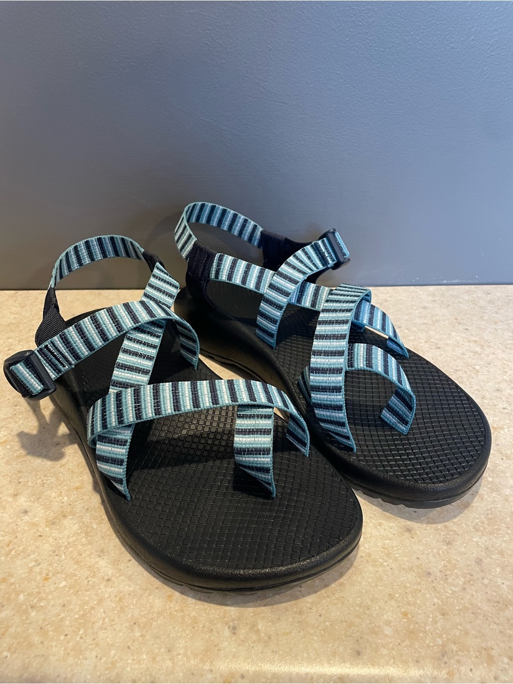 CHACO Z/2 Classic Women's Sandal Seaside Navy Stripe Adjustable Comfort Walking